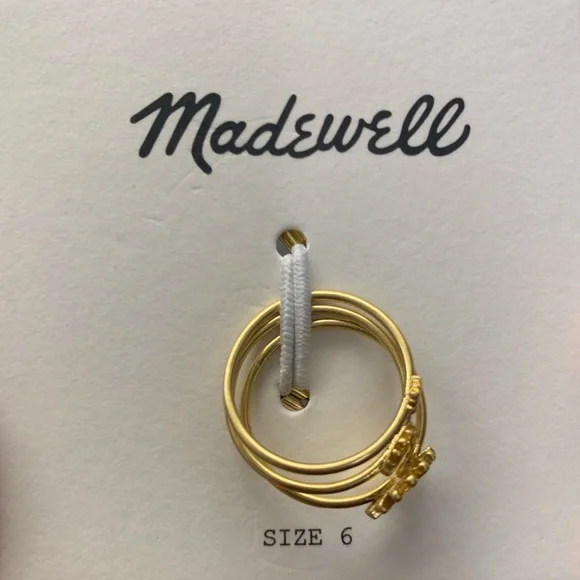 NWOT Madewell My Three Suns 🌞 Ring Set - Picture 4 of 11